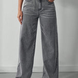 Off Duty Wide-Leg Denim Hose