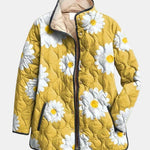 Élise | Gesteppte Jacke mit Gänseblümchen – Gänseblümchen-Gelb