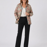 Pauline | Gesteppte Jacke mit Terrakotta-Karo – Terrakotta-Karo
