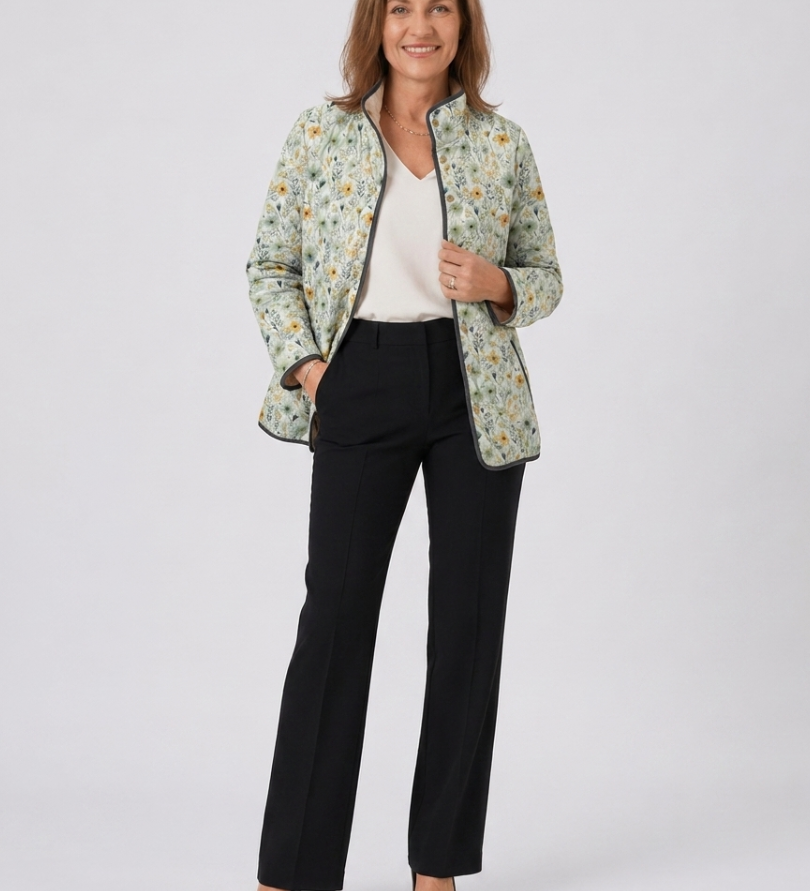 Brigitte | Gesteppte Jacke im Landhausstil – Landhaus-Creme