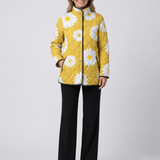 Élise | Gesteppte Jacke mit Gänseblümchen – Gänseblümchen-Gelb