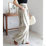 Arlowe Wrap Waist Wide-Leg Hose