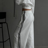 Contrast Bow Wide-Leg Hose