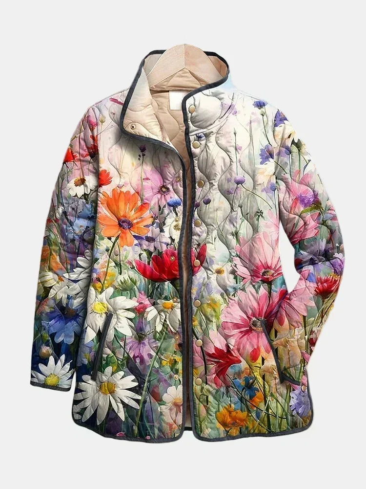 Manon | Gesteppte Jacke mit Wiesenblumen – Wiesenblumen