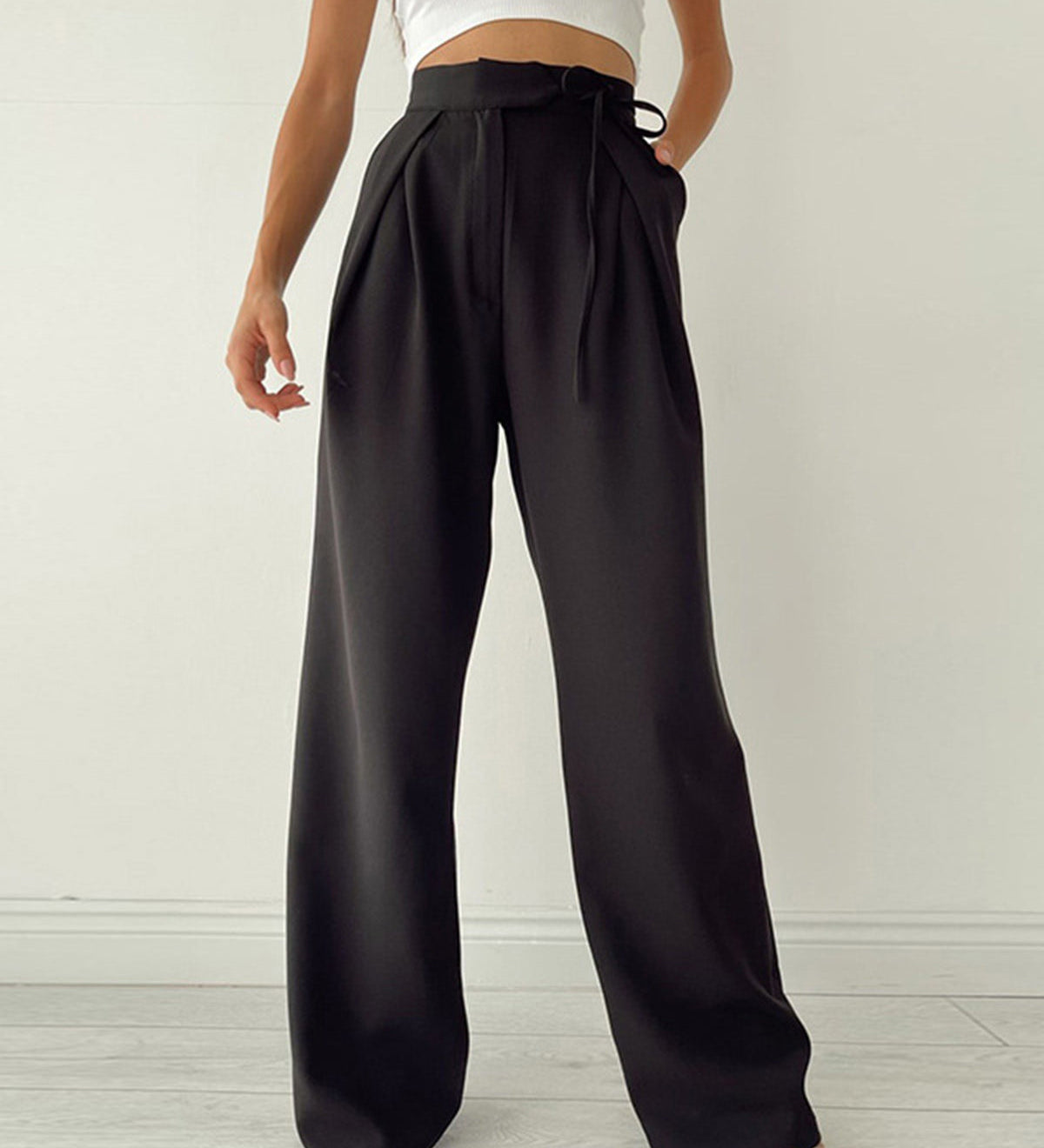 Elodie Relaxed Tie-Waist Trousers