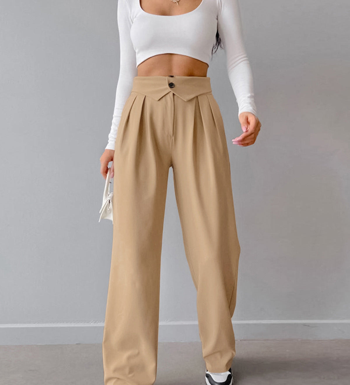 V-Waist Tailored Trousers