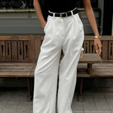 Thea High-Waisted Wide Leg Trousers