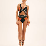 Palm Cove Sheer Überwurf Skirt And Swim Suit