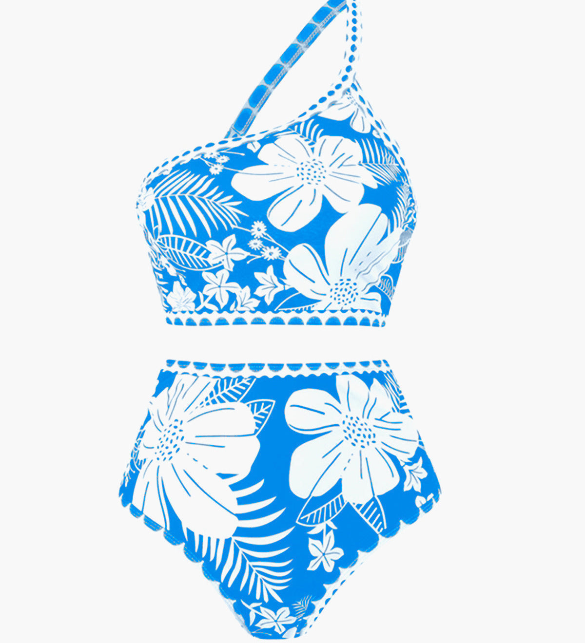 Tropical Breeze One-Shoulder Bikini