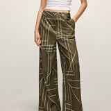 Luna Abstract Print Wide Leg Hose
