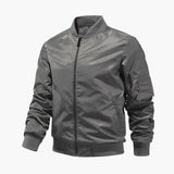 Men's Bomber Jacke with Ribbed Collar