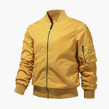 Men's Bomber Jacke with Ribbed Collar