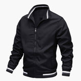 Men's Bomber Jacke with Striped Collar
