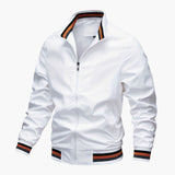 Men's Bomber Jacke with Striped Collar