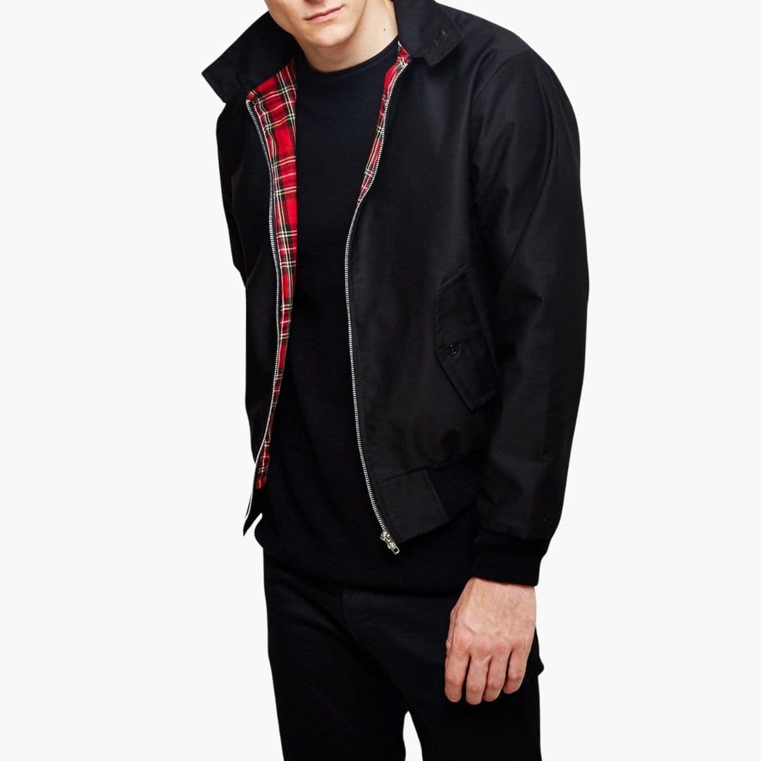 Men's Bomber Jacke with Ribbed Hem