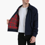 Men's Bomber Jacke with Ribbed Hem