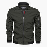 Men's bomber Jacke with ribbed collar