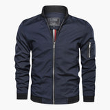 Men's bomber Jacke with ribbed collar