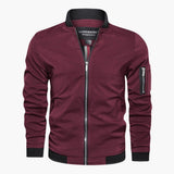 Men's bomber Jacke with ribbed collar