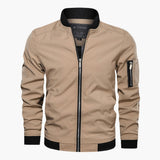 Men's bomber Jacke with ribbed collar