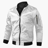 Men's bomber Jacke with zipper closure