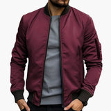 Men's bomber Jacke with zippered pocket