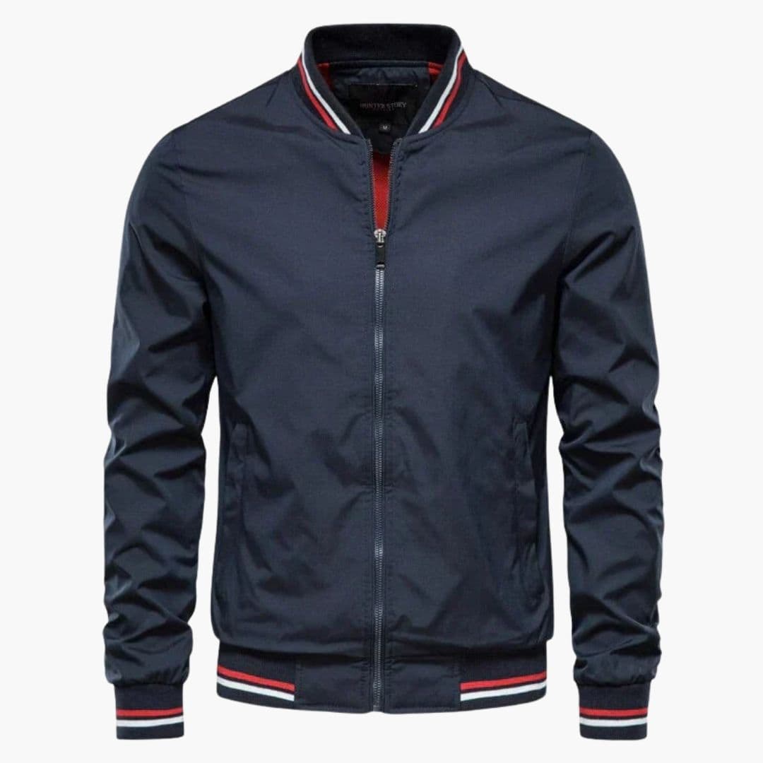 Classic men's bomber Jacke with ribbed finishes