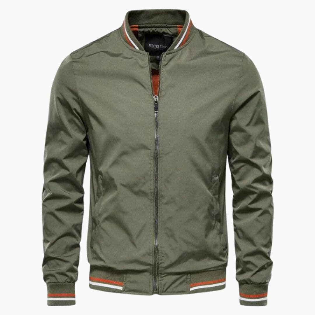 Classic men's bomber Jacke with ribbed finishes