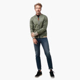 Classic men's bomber Jacke with ribbed finishes