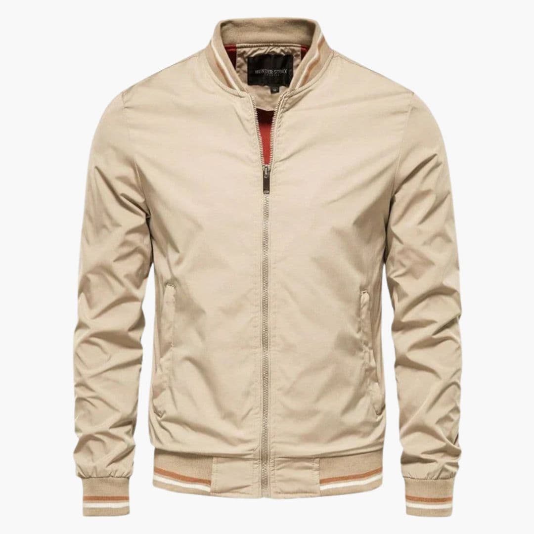 Classic men's bomber Jacke with ribbed finishes