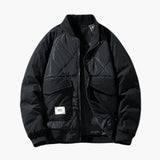 Men's zip-up bomber Jacke with flap pockets