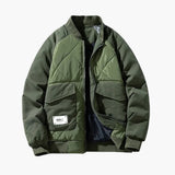 Men's zip-up bomber Jacke with flap pockets
