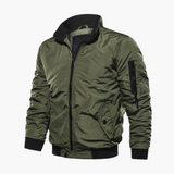 Men's Bomber Jacke with Zipper Closure