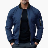 Men's Bomber Jacke with Zipper Closure