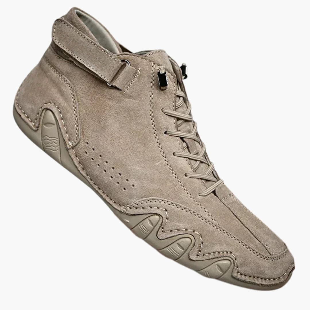 Unisex Lace-Up Shoes with Rubber Pattern Sole