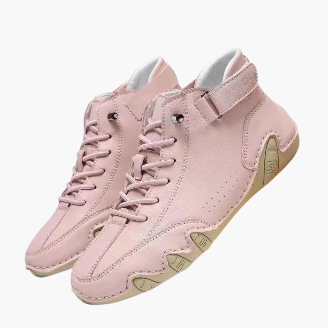 Unisex Lace-Up Shoes with Rubber Pattern Sole