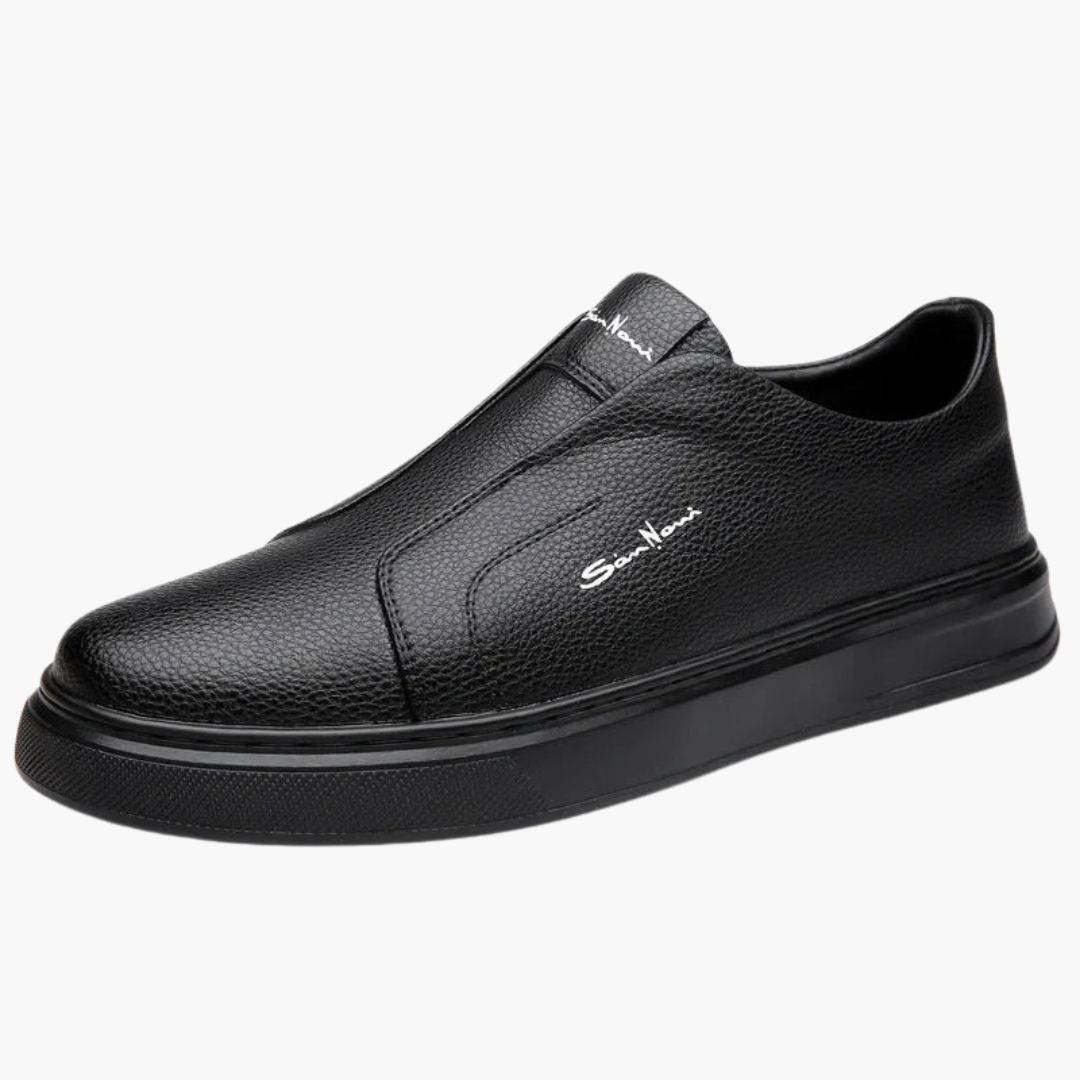 Slip-on men's shoes with non-slip sole and low design