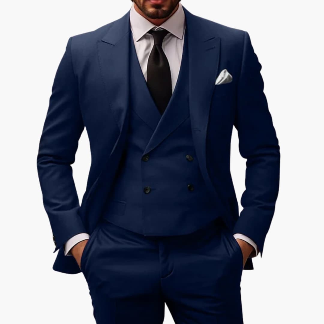Men's Classic 3-Piece Suit with Jacke, Vest, and Hose