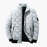 Men's Quilted Down Jacke with Zipped Pockets