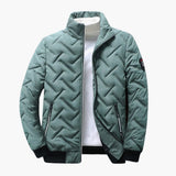 Men's Quilted Down Jacke with Zipped Pockets