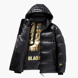 Men's Hooded Down Jacke with Side Pockets
