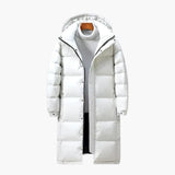 Long Men's Down Jacke with Hood