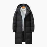 Long Men's Down Jacke with Hood
