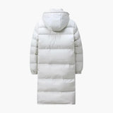 Long Men's Down Jacke with Hood