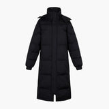 Men's long down Jacke with zip closure