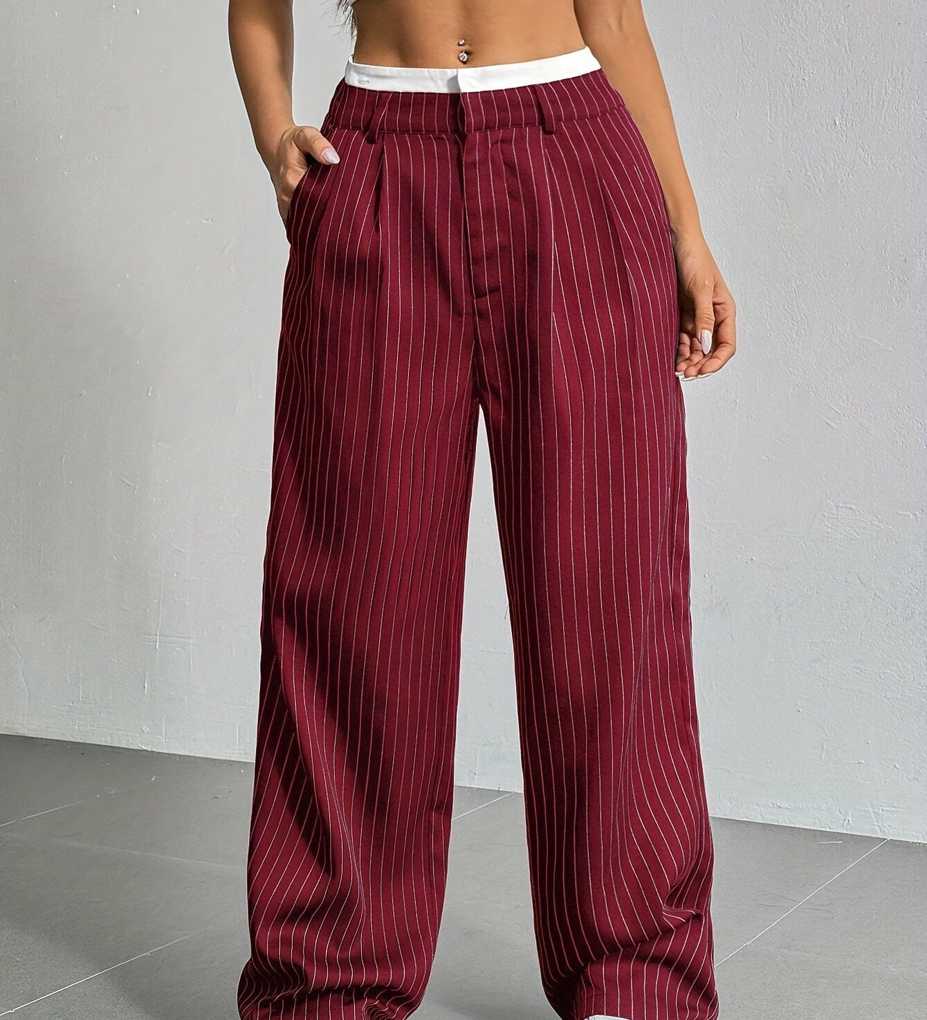 Stryx Pinstripe Wide-Leg Hose