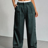 Stryx Pinstripe Wide-Leg Hose