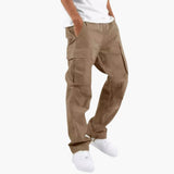Men's Cargo Hose with Wide Legs and Multiple Pockets