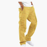 Men's Cargo Hose with Wide Legs and Multiple Pockets