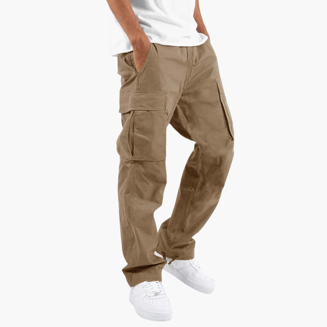 Men's relaxed fit cargo Hose with multiple utility pockets